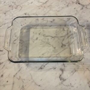 Anchor Hocking Ovenware Glass Baking Dish Clear Rectangular 2qt 8x11.5x2 11011